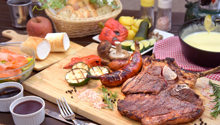 キャンプバーベキュー