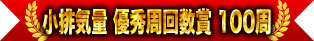 小排氣量優秀周回數獎 100周
